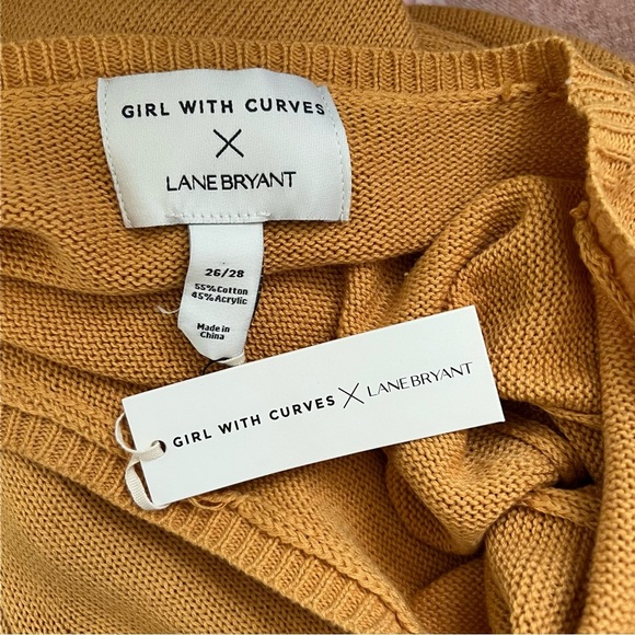 Lane Bryant Girl with Curves Yellow Mustard Sweater Dress - Picture 5 of 5